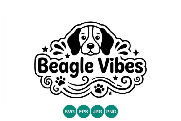 Beagle Vibes Dog Face Vector