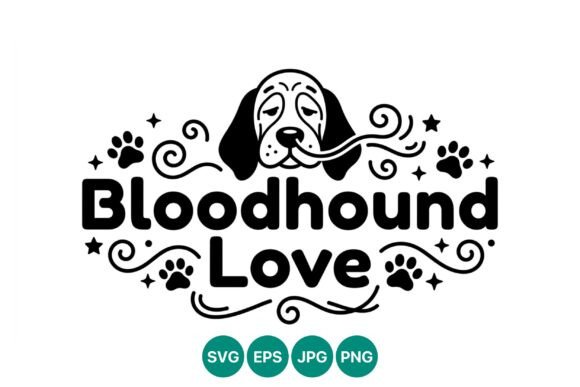 Bloodhound Love Dog Face Vector