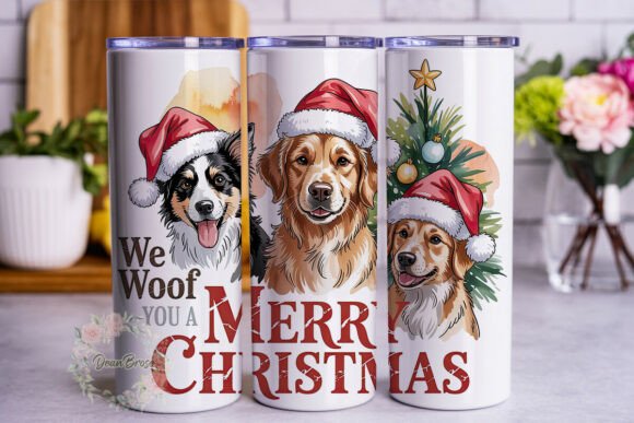 Christmas Dog Santa Hat 20oz Tumbler