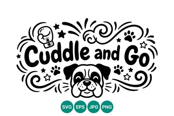 Cuddle and Go Dog Face with Paw Prints