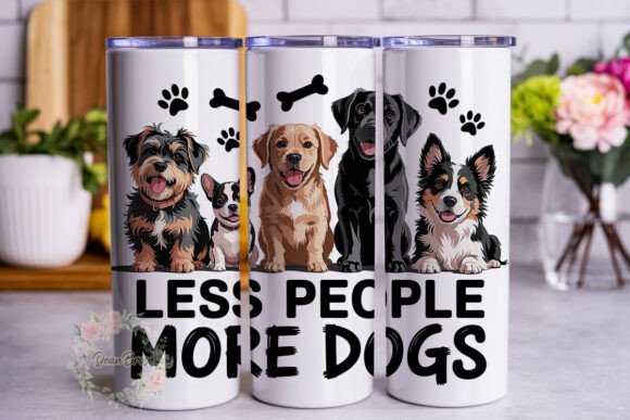 Dog Breeds Pet Friends 20oz Tumbler Wrap