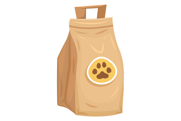 Dog Food Paper Bag. Pet Nutrition Pack