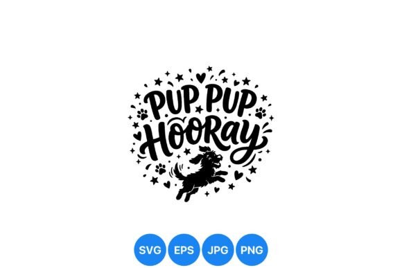 Happy Puppy Celebration SVG Design