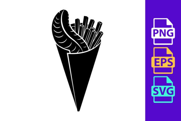 Hot Dog and Fries Street Food Icon