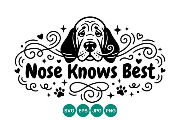 Nose Knows Best Dog Face Vector